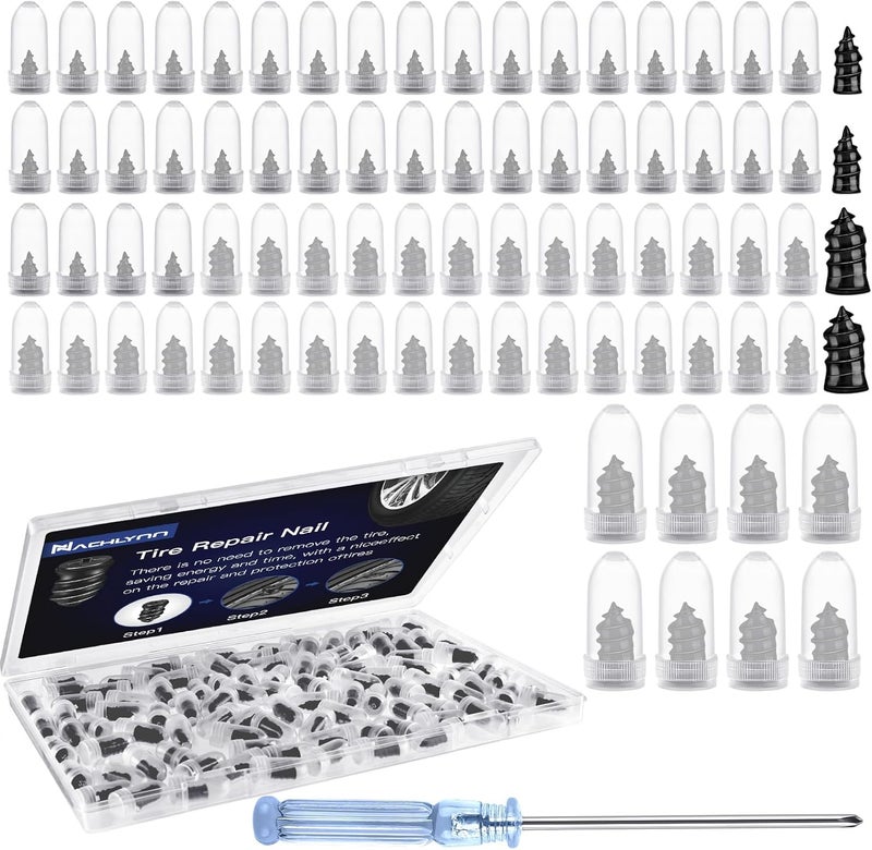 NACHLYNN 80 Pcs Tire Repair Nails Tool Self-Service Tire Repair Nail Self-Tapping Nail Rubber Screw for Car Motorcycle Truck - Image 1